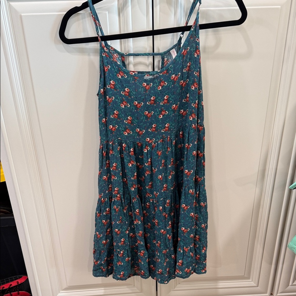 Xhilaration Teal Floral Dress
